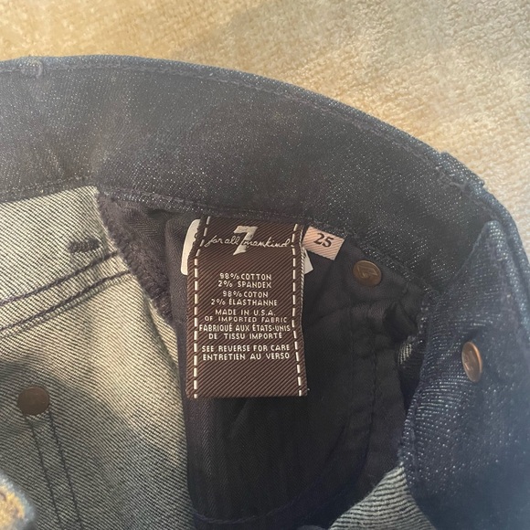 7 For All Mankind Floral Patterned The Skinny Jeans Sz25 - Picture 8 of 8